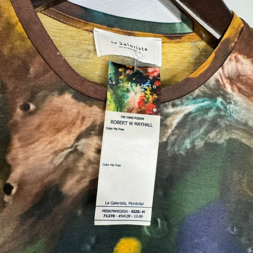 La Galeriste Yin Yang Wearable Art Colofull T-Shirt Size: M - Picture 7 of 8